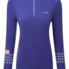 RonHill Womens Tech Afterhours 1/2 Zip Tee - Indigo/Blush/Reflect