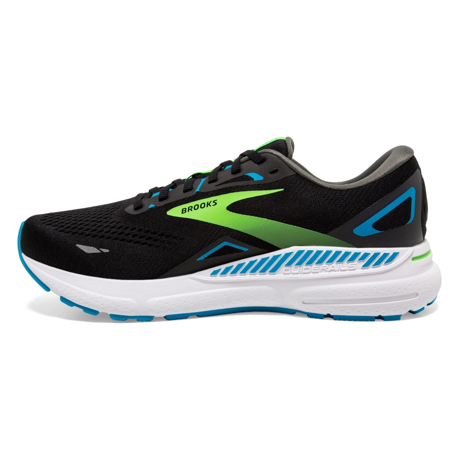 Brooks Mens Adrenaline GTS 23 Extra Wide - 4E Width - Black/Hawaiian Ocean/Green - Stability 5 Brooks Mens Adrenaline GTS 23 Extra Wide - 4E Width - Black/Hawaiian Ocean/Green - Stability - Image 5