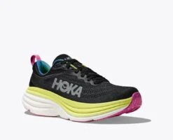 Hoka Mens Bondi 8 - Black/Citrus Glow - Neutral -Hoka Sales Store 1123202 BCGL 6