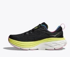 Hoka Mens Bondi 8 - Black/Citrus Glow - Neutral -Hoka Sales Store 1123202 BCGL 8