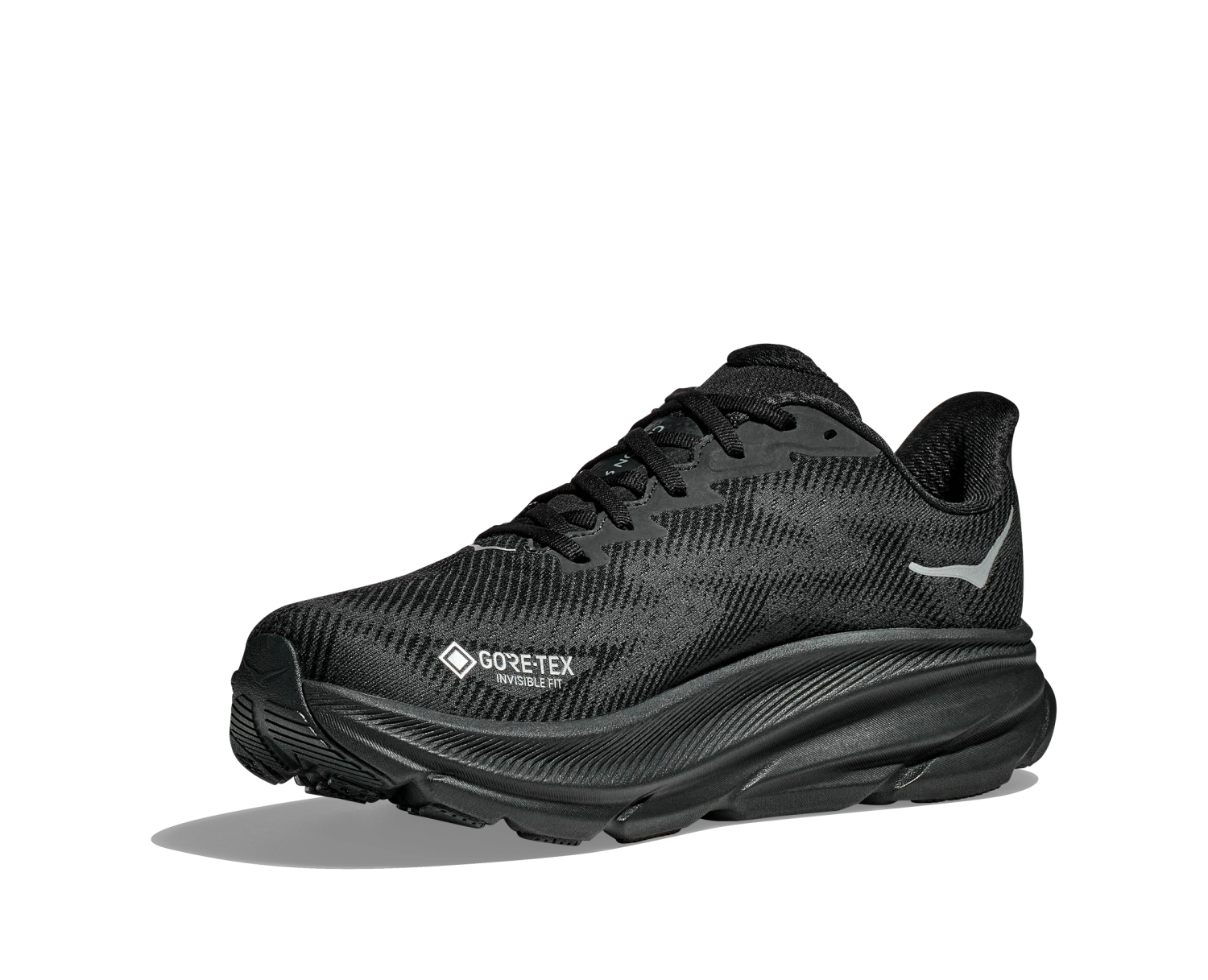 Hoka Mens Clifton 9 GTX - Black/Black - Neutral 4 Hoka Mens Clifton 9 GTX - Black/Black - Neutral - Image 4