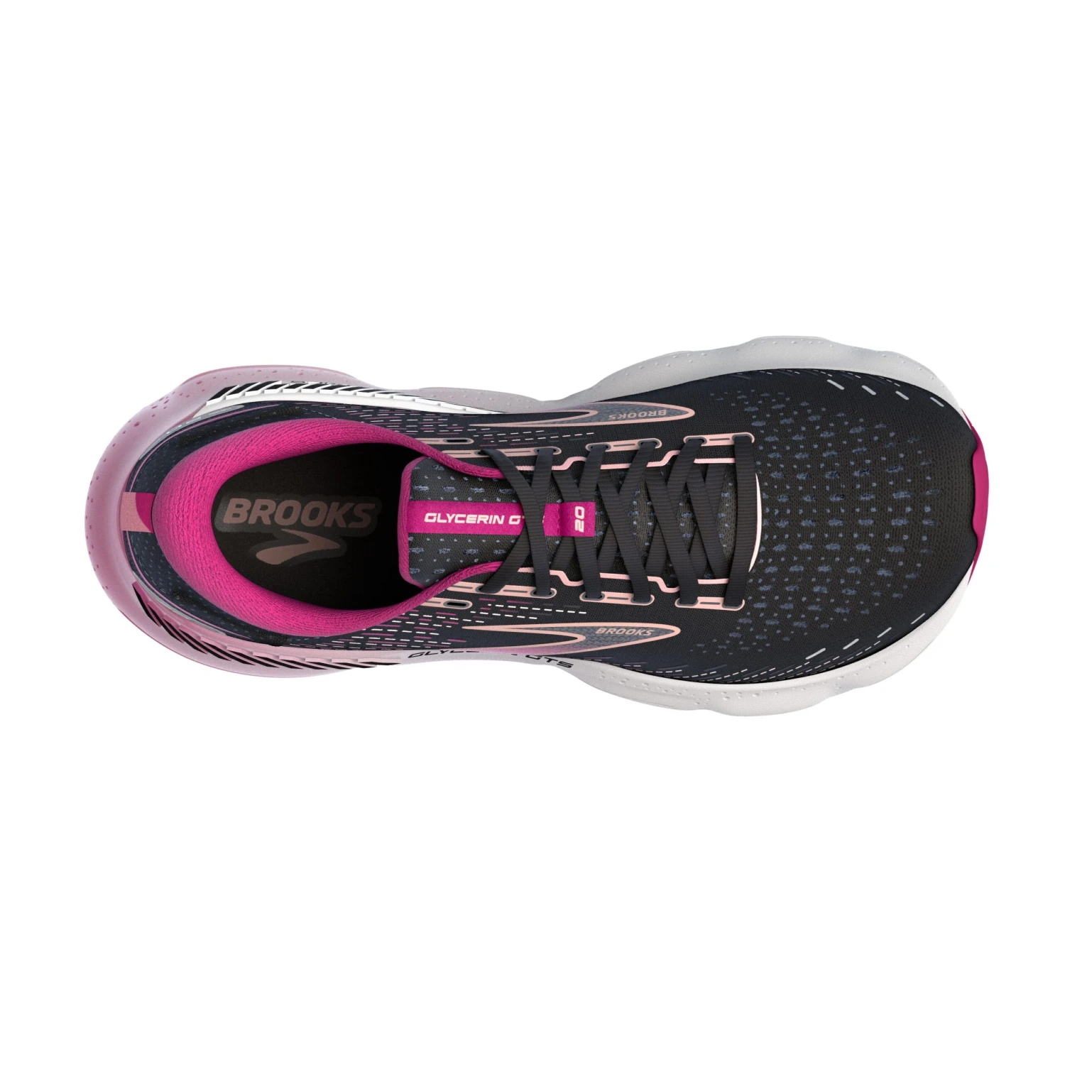 Brooks Womens Glycerin GTS 20 - Black/Fuchsia/Linen - Stability 6 Brooks Womens Glycerin GTS 20 - Black/Fuchsia/Linen - Stability - Image 6