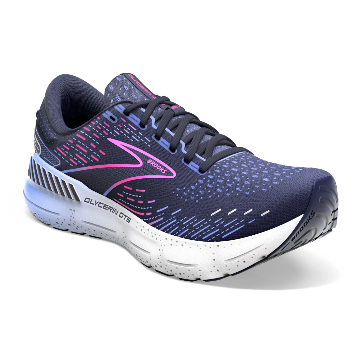 Brooks Womens Glycerin GTS 20 - Peacoat/Blue/Pink - Stability 3 Brooks Womens Glycerin GTS 20 - Peacoat/Blue/Pink - Stability - Image 3