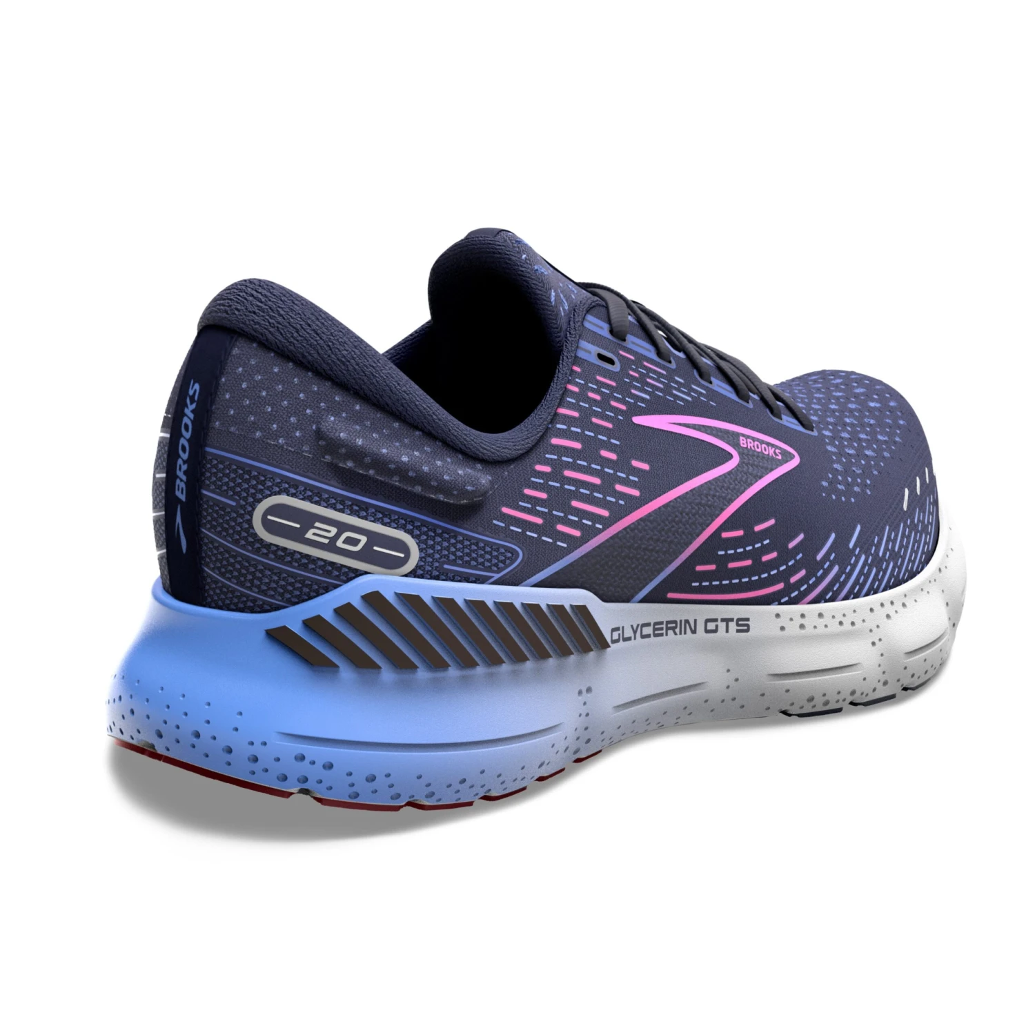 Brooks Womens Glycerin GTS 20 - Peacoat/Blue/Pink - Stability 4 Brooks Womens Glycerin GTS 20 - Peacoat/Blue/Pink - Stability - Image 4