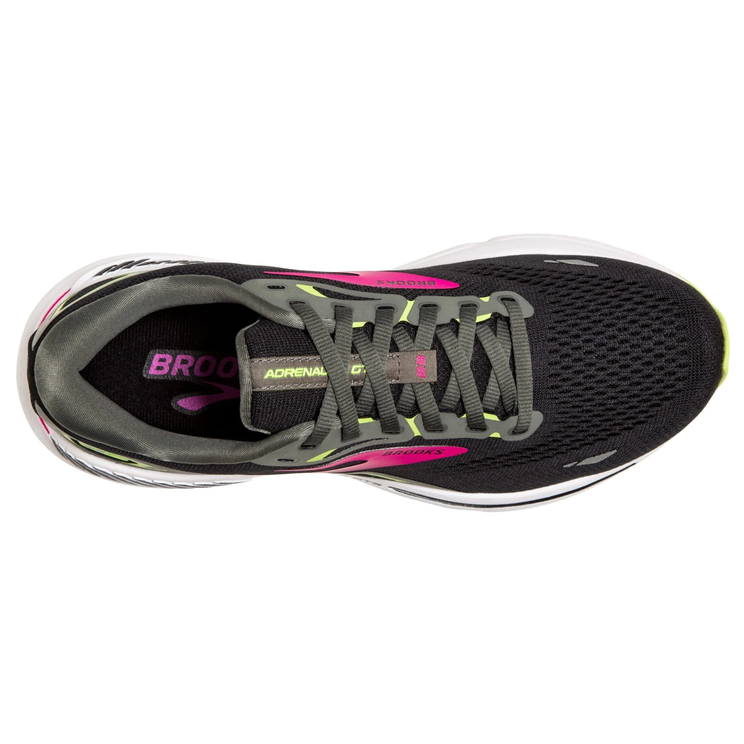 Brooks Womens Adrenaline GTS 23 - Black/Gunmetal/Sharp Green - Stability 6 Brooks Womens Adrenaline GTS 23 - Black/Gunmetal/Sharp Green - Stability - Image 6