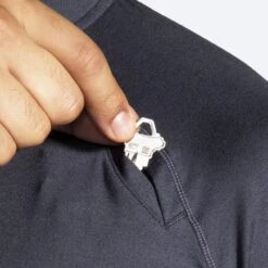 Brooks Mens Dash 1/2 Zip - Heather Concrete -Hoka Sales Store 211298 008 d2 dash half zip mens long sleeve running shirt