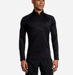 Brooks Mens Dash 1/2 Zip - Black -Hoka Sales Store 211298 001 mf Dash Half Zip