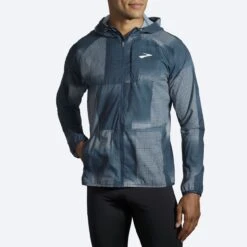 Brooks Mens Canopy Jacket - Indigo Rush Altitude Print 14 Brooks Mens Canopy Jacket - Indigo Rush Altitude Print -Hoka Sales Store 211385 406 ma canopy jacket mens running jacket
