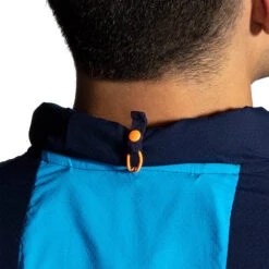 Brooks Mens Canopy Jacket - Navy/Spring Break/Pebble -Hoka Sales Store 211385 465 D2 Canopy Jacket