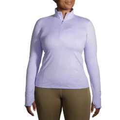 Brooks Womens Dash 1/2 Zip - Violet Dash -Hoka Sales Store 221433 554 MF Dash Half Zip