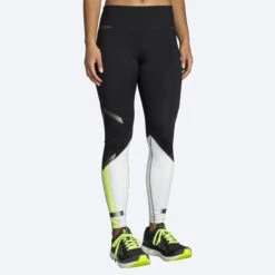 Brooks Womens Carbonite Tight - Black/Icy Grey/Nightlife -Hoka Sales Store 221497 067 mf carbonite tight womens womens running tight