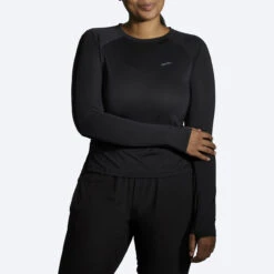Brooks Womens Sprint Free Long Sleeve - Black -Hoka Sales Store 221533 001 ma sprint free womens long sleeve running shirt