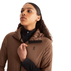 On Running ON Womens Insulator Jacket - Cocoa/Black -Hoka Sales Store 244.01355 insulator jacket fw23 cocoa black w g4