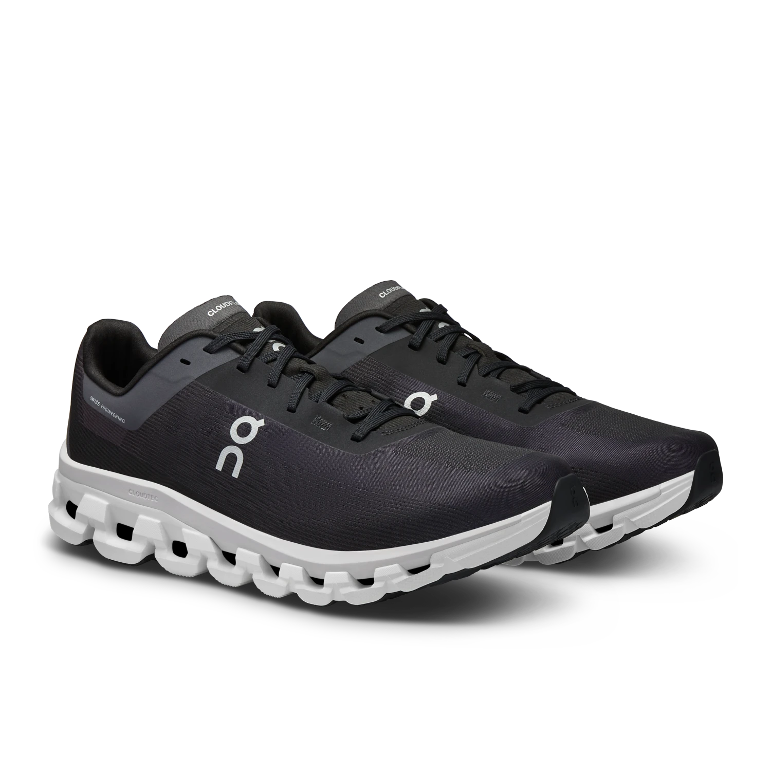 On Running ON Mens Cloudflow 4 - Black/White 6 On Running ON Mens Cloudflow 4 - Black/White - Image 6