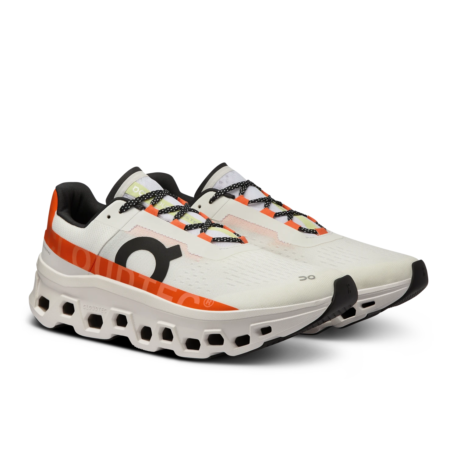 On Running ON Mens Cloudmonster - Undyed White/Flame 6 On Running ON Mens Cloudmonster - Undyed White/Flame - Image 6