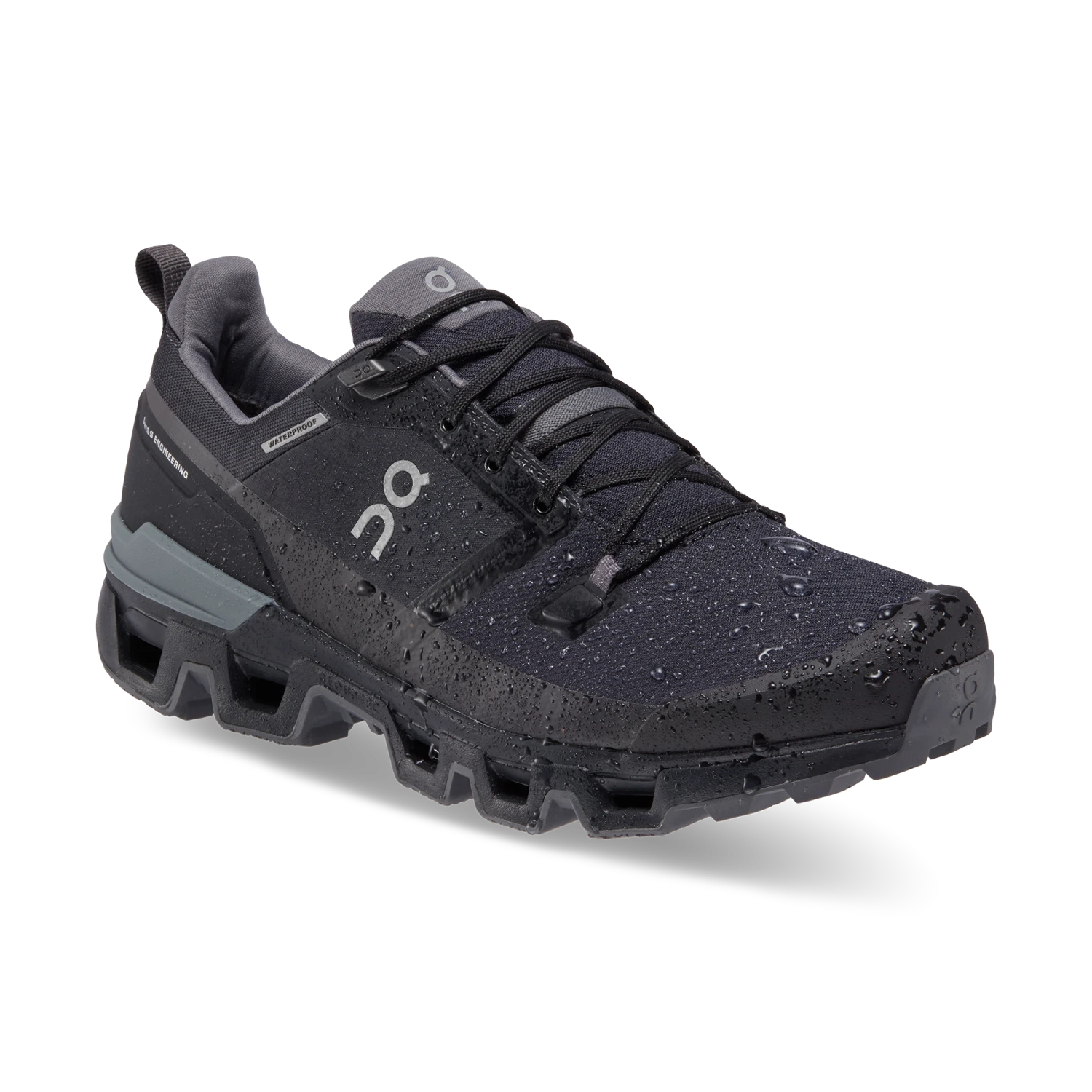 On Running ON Womens Cloudwander Waterproof - Black/Eclipse - Trail 8 On Running ON Womens Cloudwander Waterproof - Black/Eclipse - Trail - Image 8