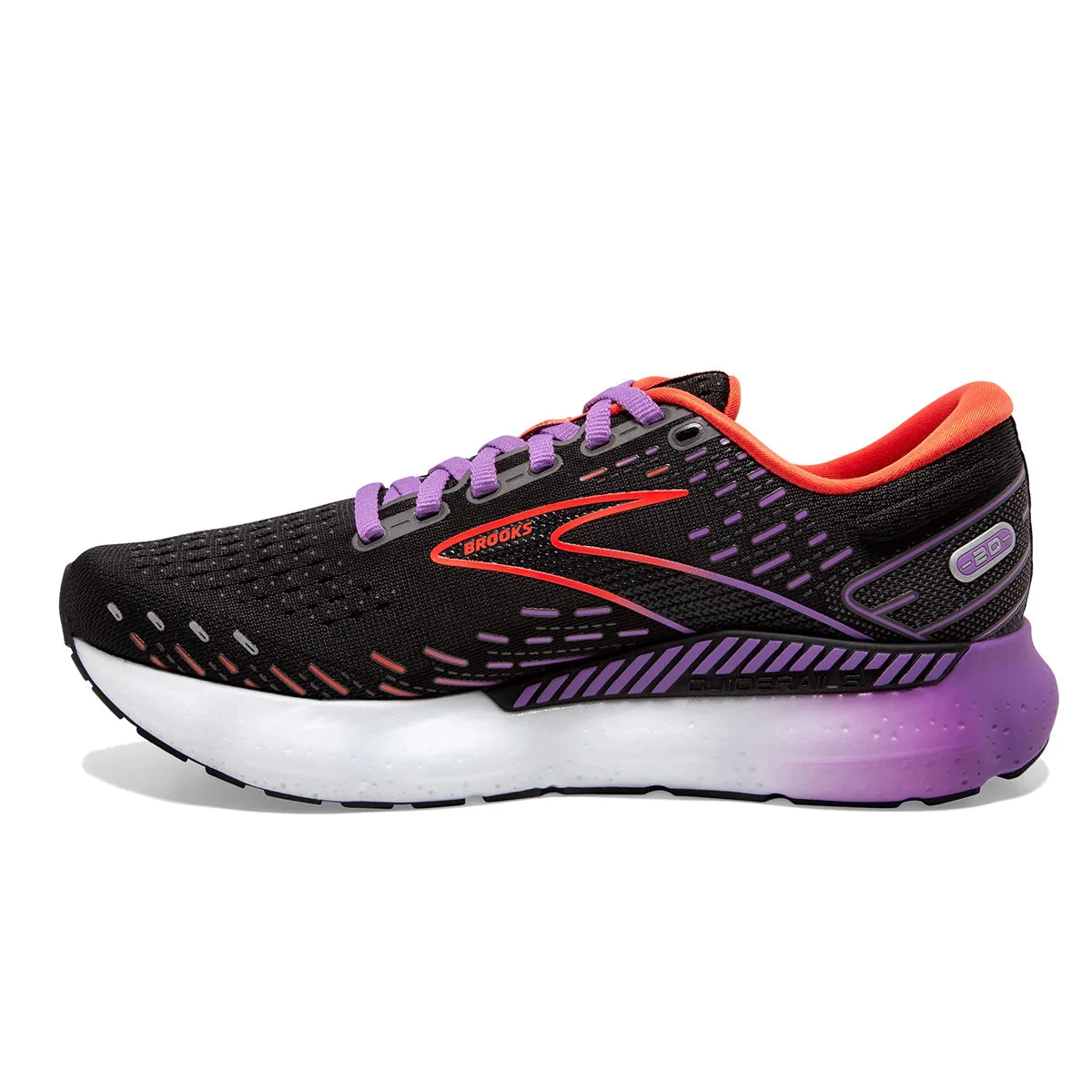 Brooks Womens Glycerin GTS 20 - Black/Bellflower/Fiesta - Stability - Image 4