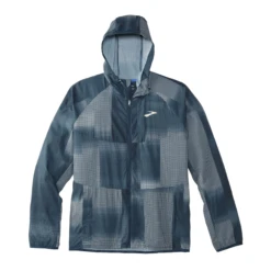 Brooks Mens Canopy Jacket - Indigo Rush Altitude Print