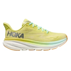 Hoka Womens Clifton 9 Wide - D Width - Citrus Glow/Sunlit Ocean - Neutral