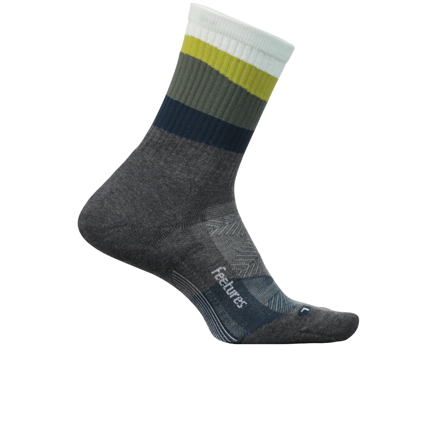 Feetures Trail Mini Crew Max Cushion - Ascent Gray 1 Feetures Trail Mini Crew Max Cushion - Ascent Gray