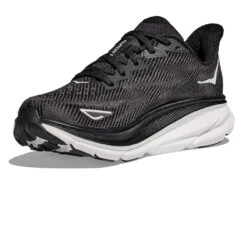 Hoka Mens Clifton 9 Wide - 2E Width - Black/White - Neutral -Hoka Sales Store HOK1957 1000 3