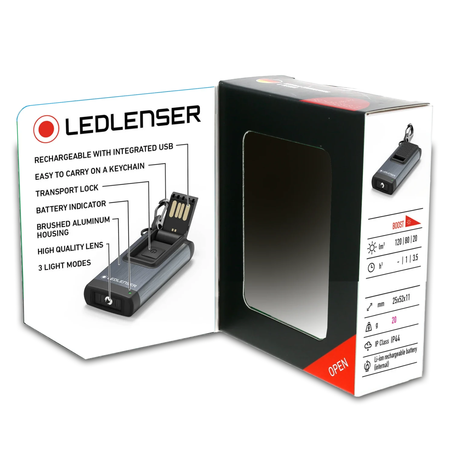 Ledlenser K4R Rechargeable Keyring Torch - Grey 4 Ledlenser K4R Rechargeable Keyring Torch - Grey - Image 4