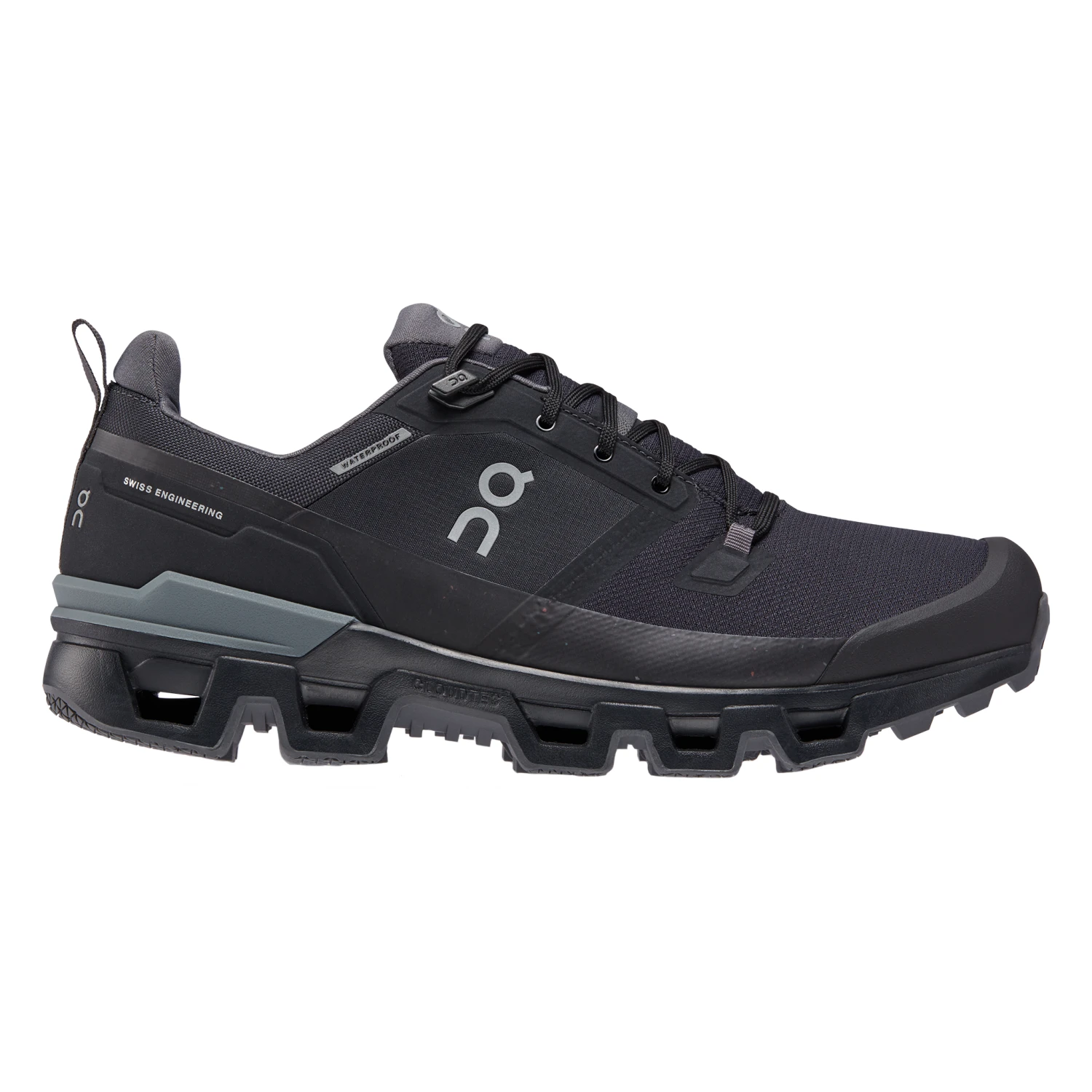 On Running ON Womens Cloudwander Waterproof - Black/Eclipse - Trail 1 On Running ON Womens Cloudwander Waterproof - Black/Eclipse - Trail
