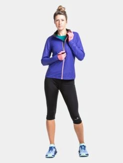 RonHill Womens Tech LTW Jacket - Indigo/Blush -Hoka Sales Store RH 006020 Womens Tech LTW Jacket RH 0914 Indigo Blush Front 6986