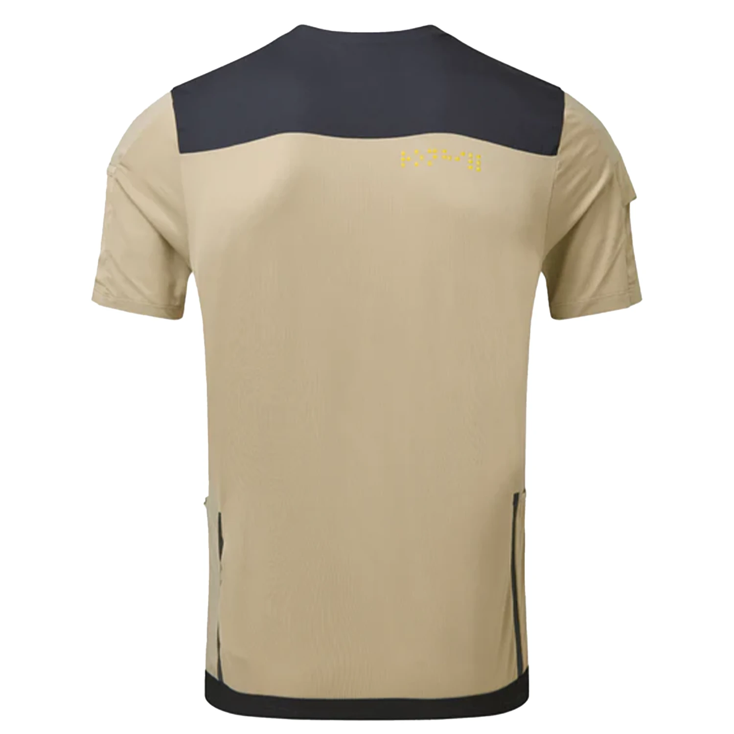 RonHill Mens Tech Ultra 1/2 Zip Tee - Latte/Black 2 RonHill Mens Tech Ultra 1/2 Zip Tee - Latte/Black - Image 2