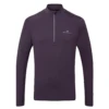 RonHill Mens Life Practice 1/2 Zip Tee - Nightshadow/Ultraviolet