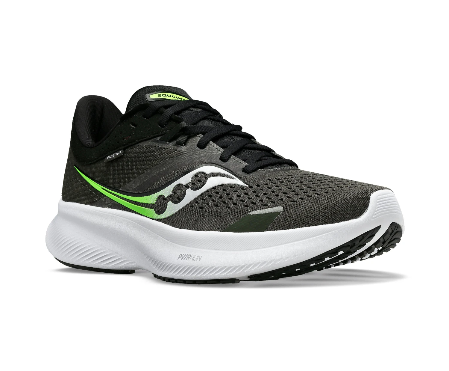 Saucony Mens Ride 16 - Umbra/Slime - Neutral 5 Saucony Mens Ride 16 - Umbra/Slime - Neutral - Image 5