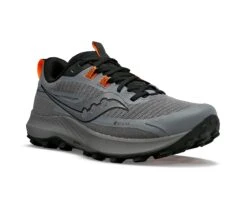 Saucony Mens Peregrine 13 GTX - Gravel/Black - Trail -Hoka Sales Store S20841 05 5
