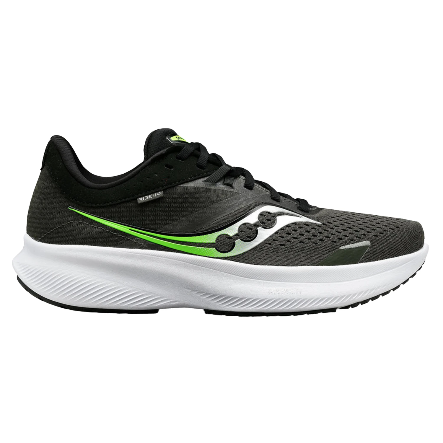 Saucony Mens Ride 16 - Umbra/Slime - Neutral 1 Saucony Mens Ride 16 - Umbra/Slime - Neutral