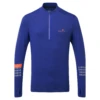 RonHill Mens Tech Afterhours 1/2 Zip Tee - Cobalt Marl/Flame/Reflect