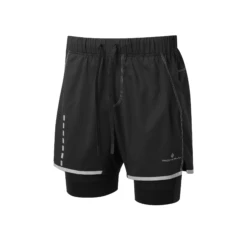 RonHill Mens Tech Afterhours Twin Short - All Black
