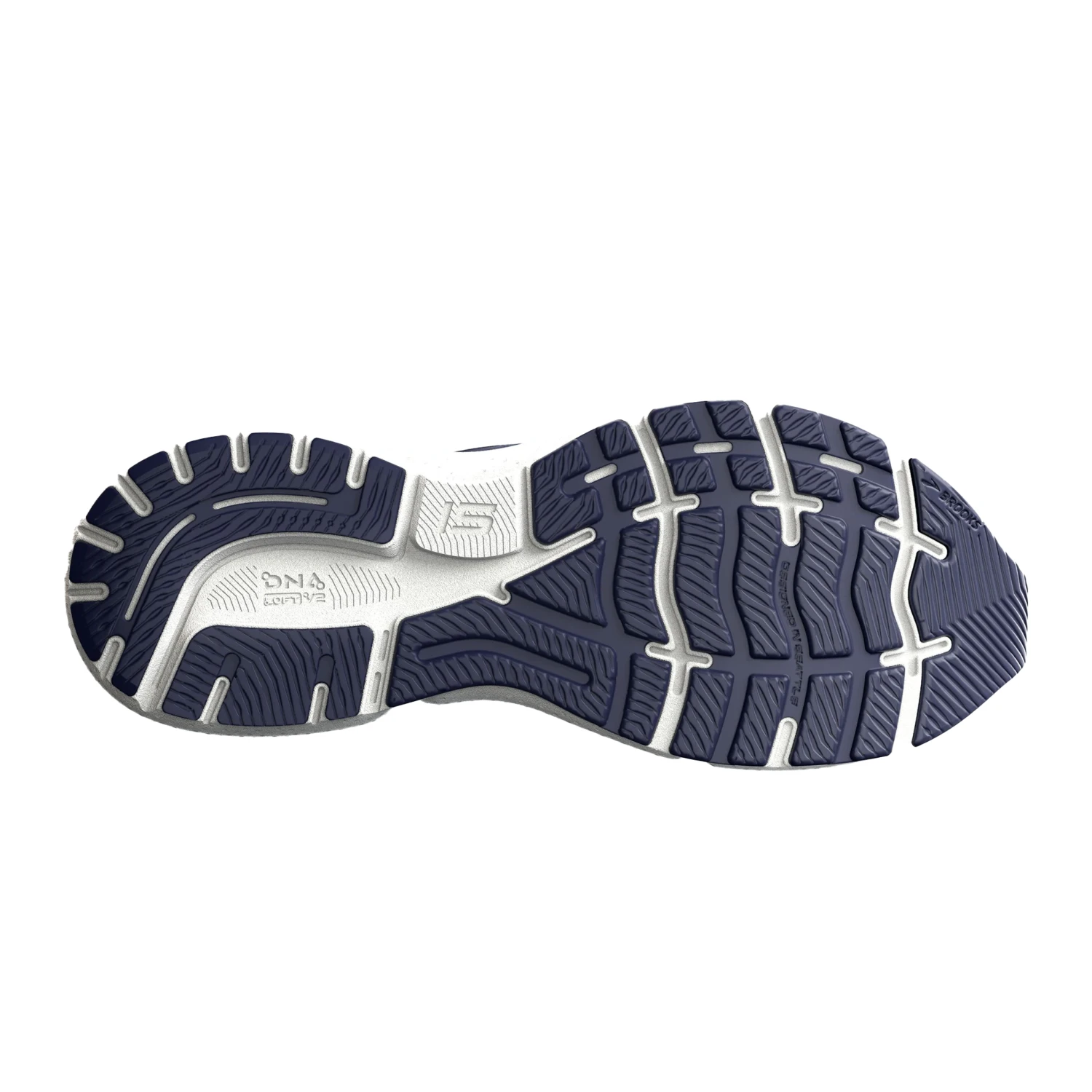 Brooks Mens Ghost 15 Wide - 2E Width - Peacoat/Blue/Orange Pop - Neutral 2 Brooks Mens Ghost 15 Wide - 2E Width - Peacoat/Blue/Orange Pop - Neutral - Image 2