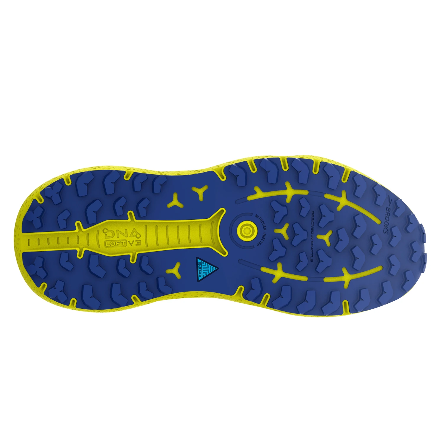 Brooks Mens Caldera 6 - Gunmetal/Surf The Web/Sulphur - Trail 2 Brooks Mens Caldera 6 - Gunmetal/Surf The Web/Sulphur - Trail - Image 2