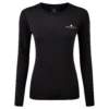 RonHill Womens Core L/S Tee - Black/Bright White