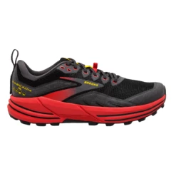 Brooks Mens Cascadia 16 - Black/Fiery Red/Blazing Yellow - Trail