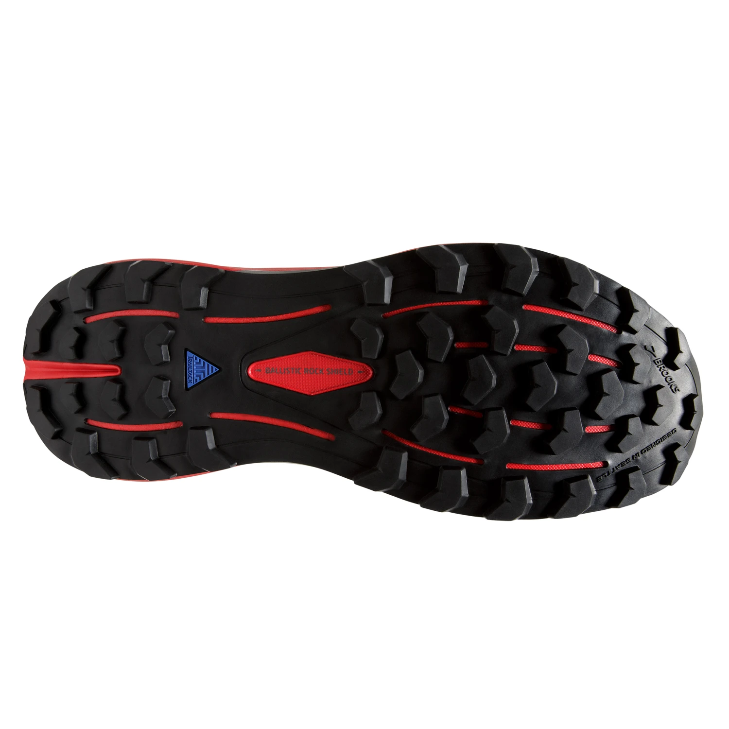 Brooks Mens Cascadia 16 - Black/Fiery Red/Blazing Yellow - Trail 2 Brooks Mens Cascadia 16 - Black/Fiery Red/Blazing Yellow - Trail - Image 2