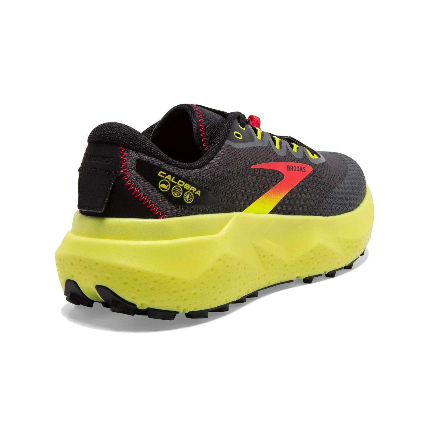 Brooks Mens Caldera 6 - Black/Fiery Red/Blazing Yellow - Trail 4 Brooks Mens Caldera 6 - Black/Fiery Red/Blazing Yellow - Trail - Image 4
