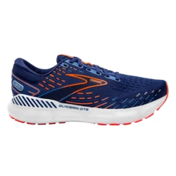 Brooks Mens Glycerin GTS 20 Wide - 2E Width - Blue Depths/Palace Blue/Orange - Stability